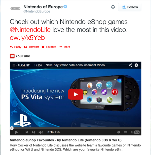 Strange Friday: Nintendo bewirbt PlayStation Vita